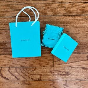 Tiffany & Co. Gift Bag with Box and Drawstring Travel Pouch